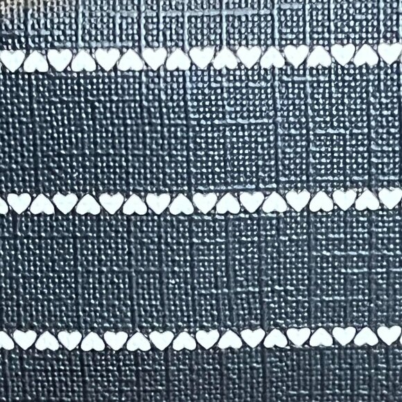 Fossil Megan Backpack LiteHide Leather Black White Heart Stripes Tan Accents - Picture 12 of 14